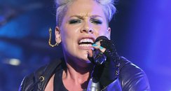 Pink live on stage
