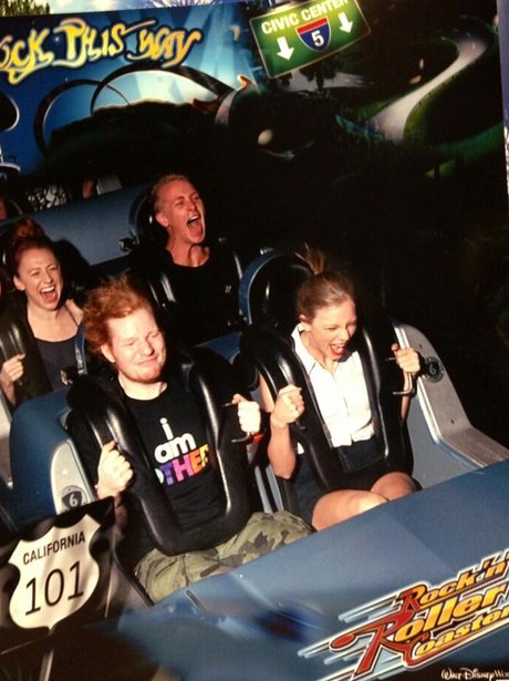 Ed Sheeran anf Taylor Swift rollercoaster