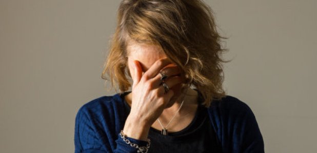 A woman suffering with depression