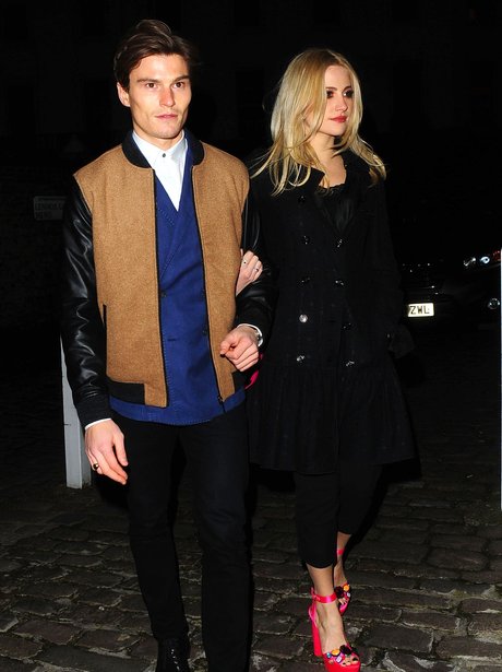 Pixie Lott rocks a statement pair of heels for dinner with Oliver ...